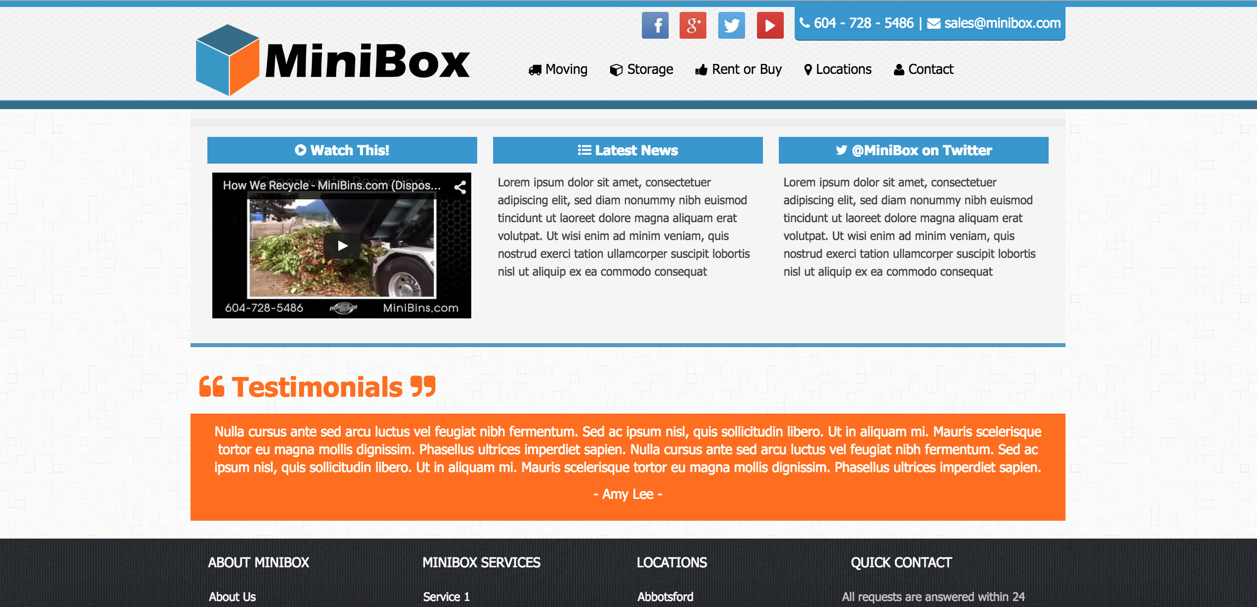 MiniBin Website