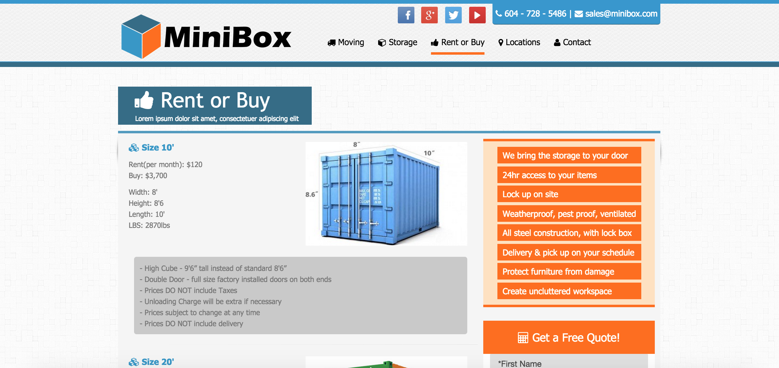 MiniBin Website