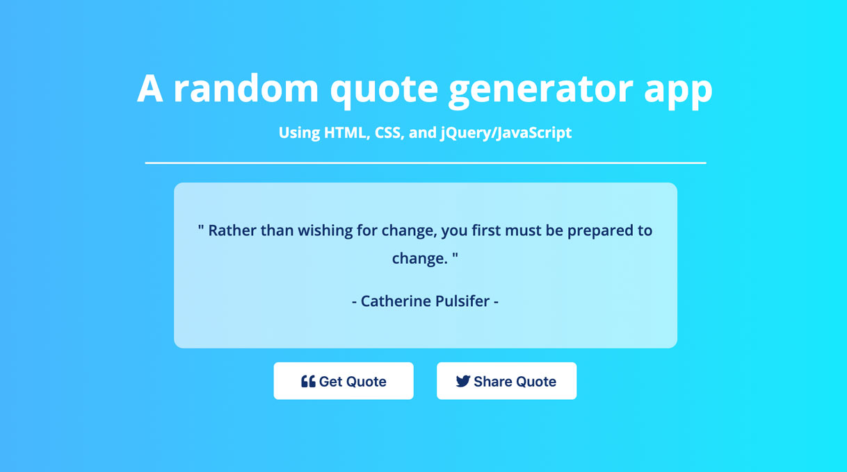 Random Quote Generator. 